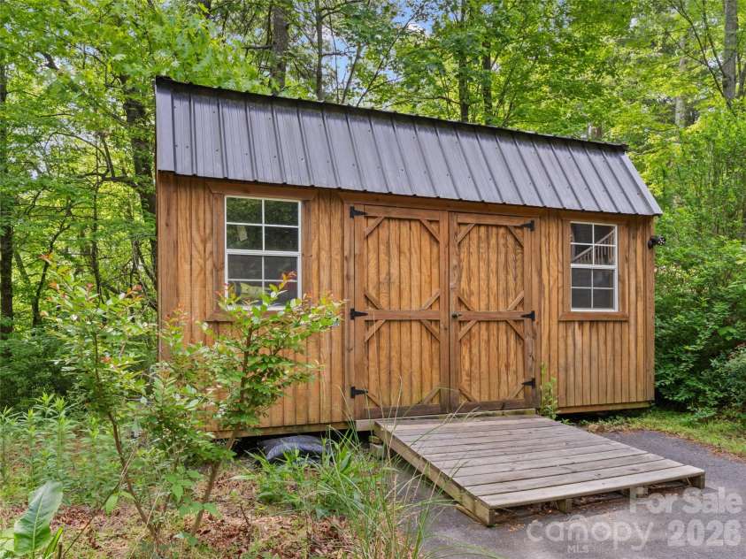 103 Old Southside Road, Saluda, NC 28773.  MLS# CAR4376836, YatesRealty ID 24422. Garden shed
