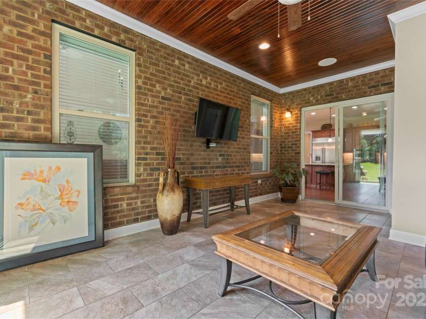 1400 Delaney Drive, Matthews, NC 28104.  MLS# CAR4255210, YatesRealty ID 24424. Sunroom added and enclosed (not heated)