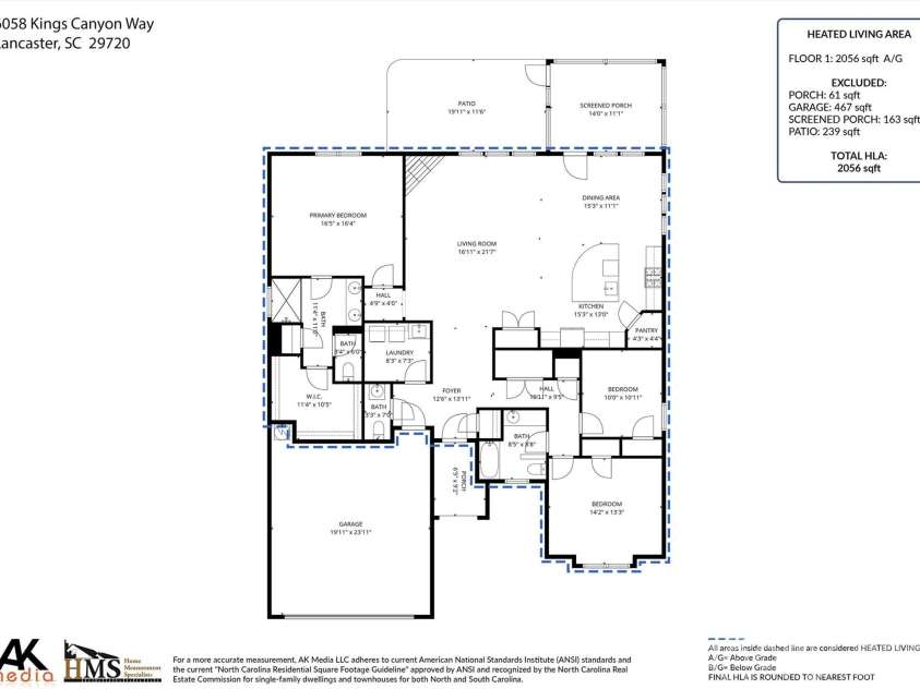 6058 Kings Canyon Way, Lancaster, SC 29720.  MLS# CAR4381279, YatesRealty ID 24424. 