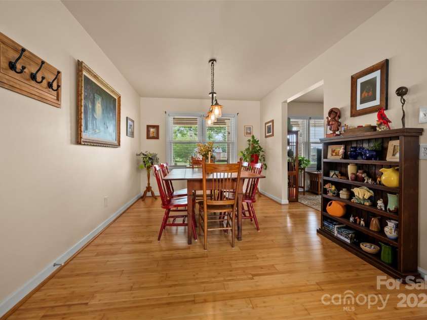 1761 Oak Grove Church Road, Ellenboro, NC 28040.  MLS# CAR4259419, YatesRealty ID 24431. Dining View from Kitchen