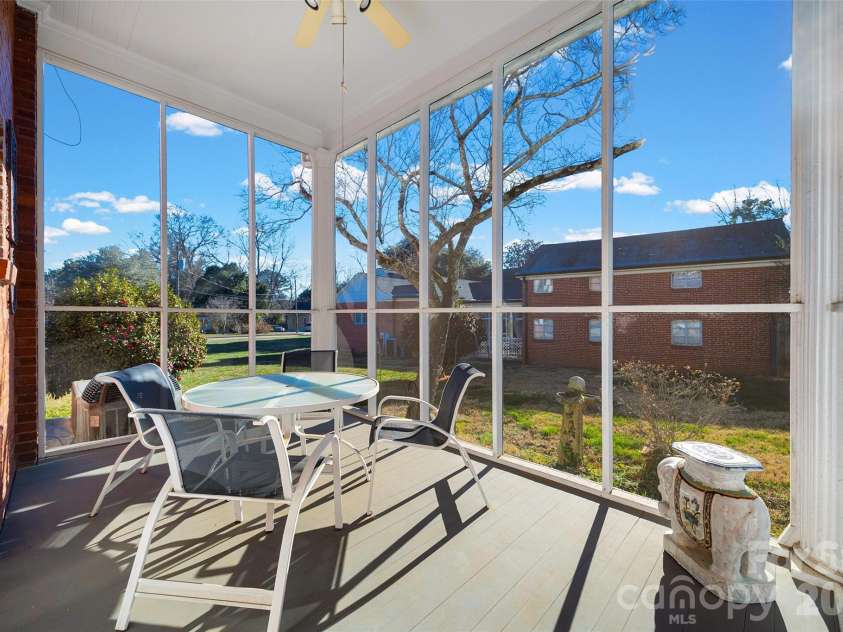 15 Kings Mountain Street, York, SC 29745.  MLS# CAR4336422, YatesRealty ID 24433. Screened Porch