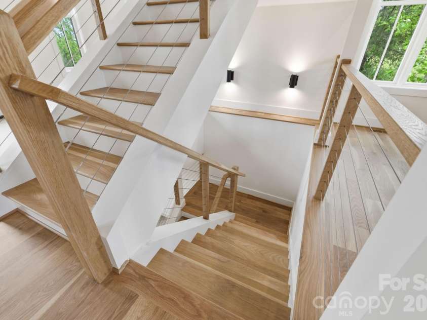 244 Westridge Farm Road, Asheville, NC 28804.  MLS# CAR4371030, YatesRealty ID 24441. Staircase to lower level