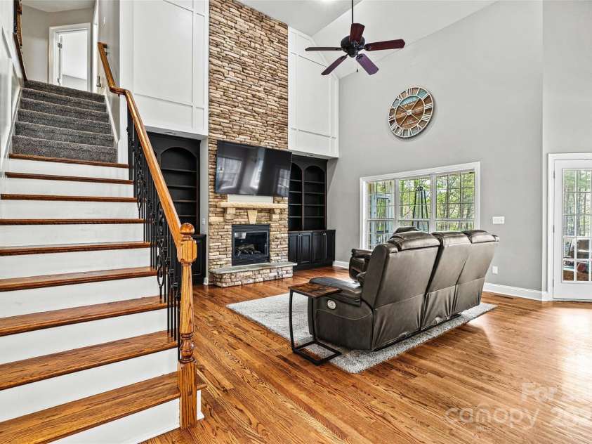 3207 Oak Ridge Circle, Lincolnton, NC 28092.  MLS# CAR4243649, YatesRealty ID 24455. Peek of living room