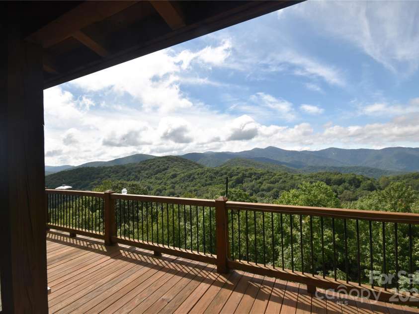 211 Sky Drive, Maggie Valley, NC 28751.  MLS# CAR4276346, YatesRealty ID 24456. Deck View 1