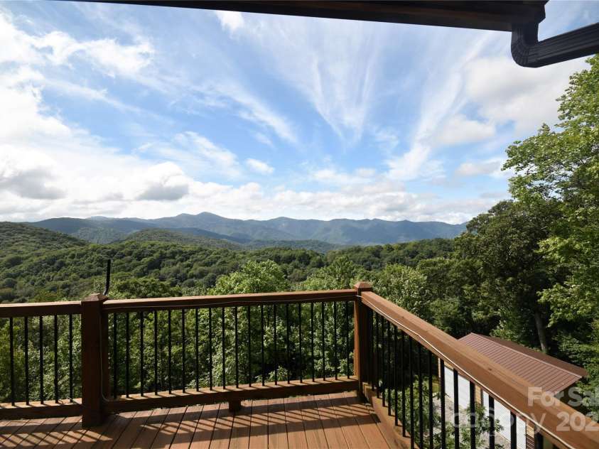 211 Sky Drive, Maggie Valley, NC 28751.  MLS# CAR4276346, YatesRealty ID 24456. Deck View 2