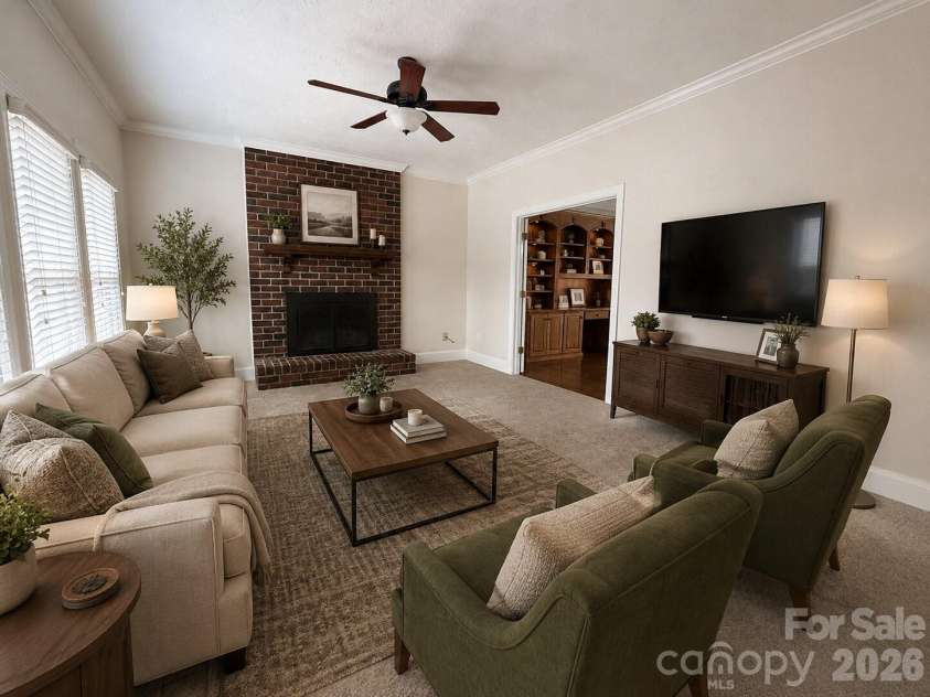 8219 Deer Drive, Harrisburg, NC 28075.  MLS# CAR4372897, YatesRealty ID 24458. View of your Den from Kitchen