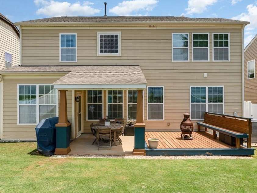 133 Glade Valley Avenue, Mooresville, NC 28117.  MLS# CAR4275294, YatesRealty ID 24460. Covered porch & large deck with seating