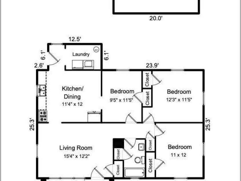 2242 Markham Court, Charlotte, NC 28205.  MLS# CAR4377565, YatesRealty ID 24461. Measure / Floor Plan