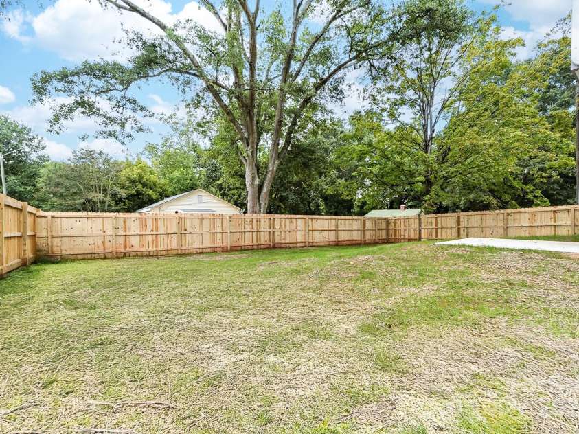 1008 Wilmouth Street, Shelby, NC 28021.  MLS# CAR4331809, YatesRealty ID 24464. View of Fully Fenced In & Private Backyard