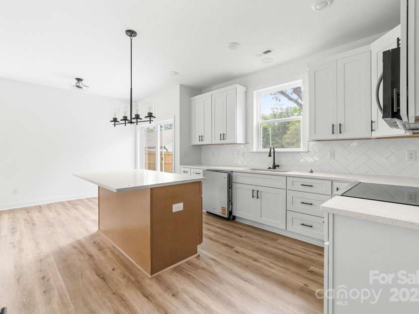 1008 Wilmouth Street, Shelby, NC 28021.  MLS# CAR4331809, YatesRealty ID 24464. View of Kitchen & Dining Area