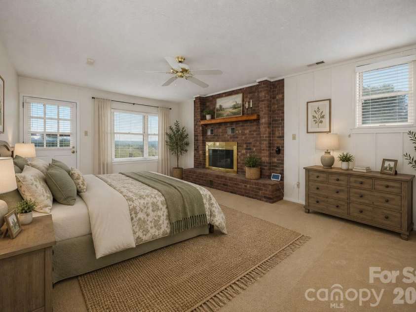 6350 Roscoe Road, Denton, NC 27239.  MLS# CAR4393192, YatesRealty ID 2448. Primary bedroom, virtually staged