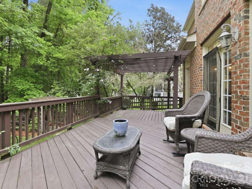 239 Sardis Pointe Road, Matthews, NC 28105.  MLS# CAR4373464, YatesRealty ID 24492. Rear deck