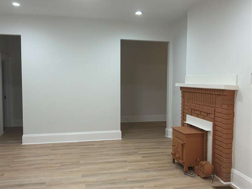 124 Elam Street, Lawndale, NC 28090.  MLS# CAR4195186, YatesRealty ID 245. Living Area/Wood Stove