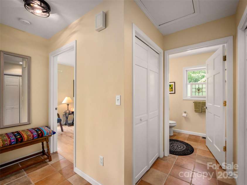 367 Cresent Street, Saluda, NC 28773.  MLS# CAR4235298, YatesRealty ID 2450. Looking at 2nd bathroom and 2nd bedroom.