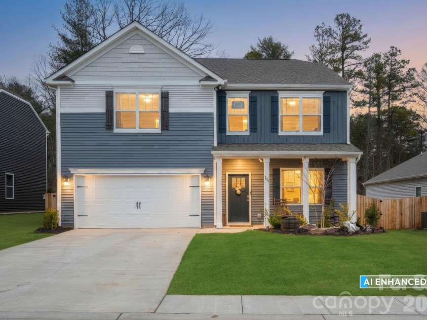147 Ashelyn Park Drive, Fletcher, NC 28732.  MLS# CAR4357143, YatesRealty ID 24506. Twilight