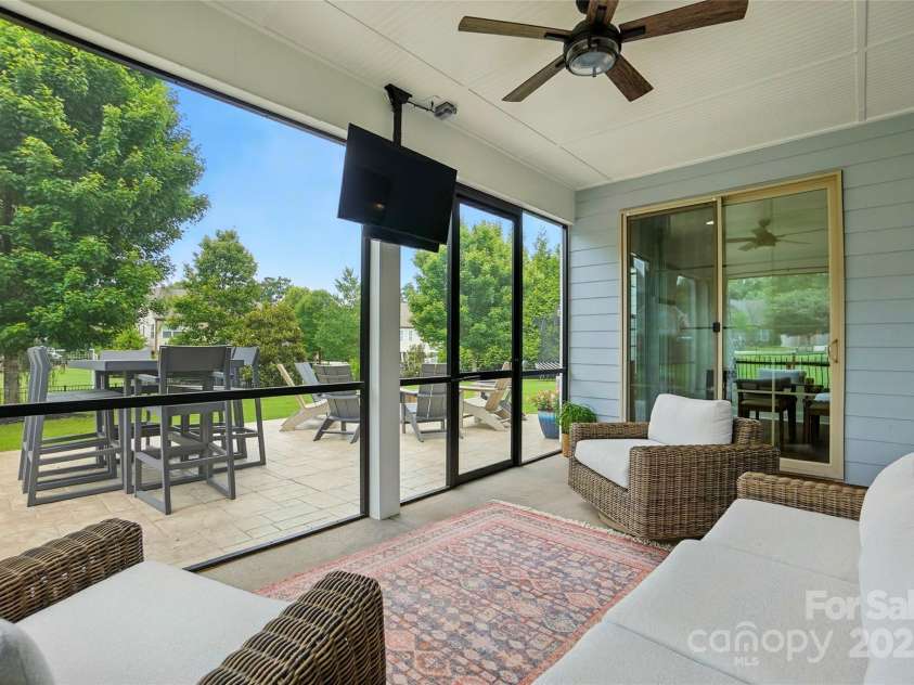 7322 Vesper Drive, Huntersville, NC 28078.  MLS# CAR4264938, YatesRealty ID 24507. Screened Porch