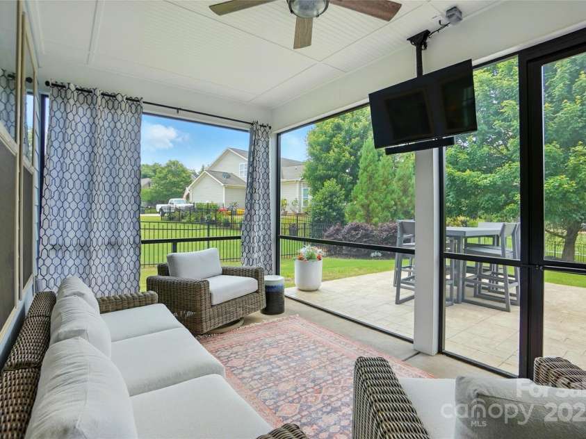 7322 Vesper Drive, Huntersville, NC 28078.  MLS# CAR4264938, YatesRealty ID 24507. Screened Porch