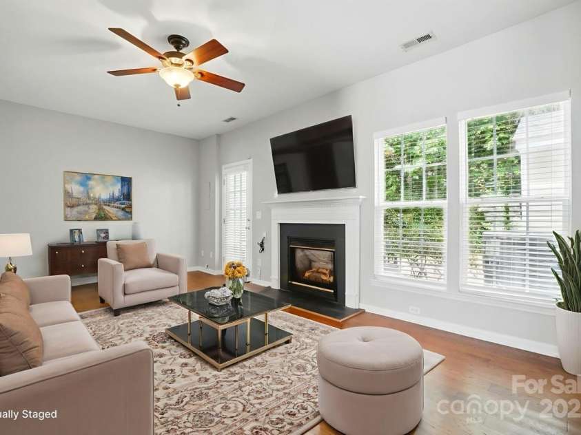 10867 Garden Oaks Lane, Charlotte, NC 28273.  MLS# CAR4267535, YatesRealty ID 24519. Virtual staging Living Room