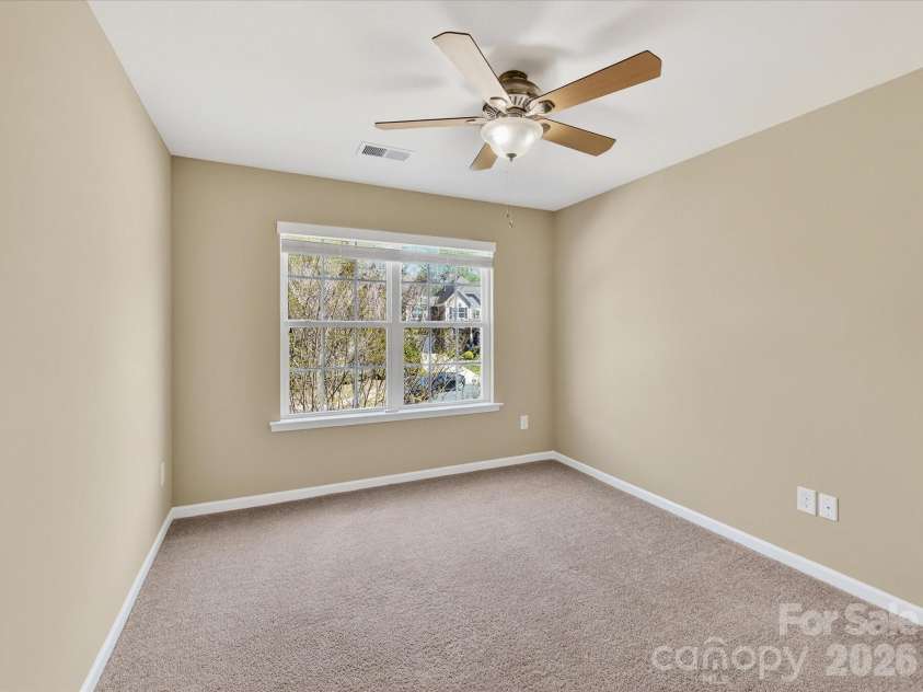 3504 Ringtail Drive, Waxhaw, NC 28173.  MLS# CAR4359232, YatesRealty ID 24519. Upper-Level Bedroom # 2 w/fan has Full Bath Access in Hall.