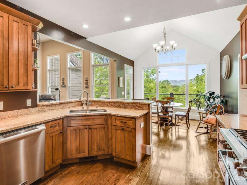 1659 High Rock Acres Drive, Black Mountain, NC 28711.  MLS# CAR4380378, YatesRealty ID 24534. Overlooking Breakfast Nook 