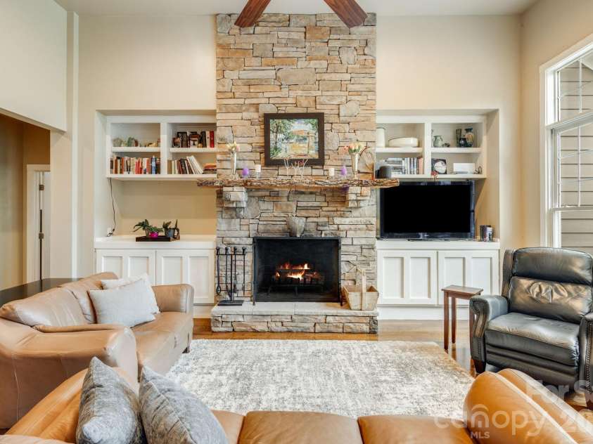 1659 High Rock Acres Drive, Black Mountain, NC 28711.  MLS# CAR4380378, YatesRealty ID 24534. Rock Fireplace 