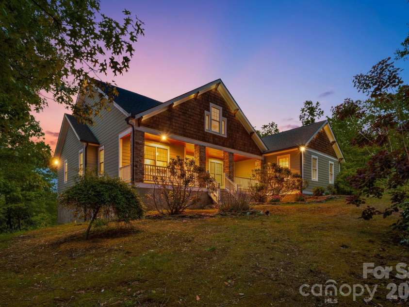1659 High Rock Acres Drive, Black Mountain, NC 28711.  MLS# CAR4380378, YatesRealty ID 24534. Twilight View
