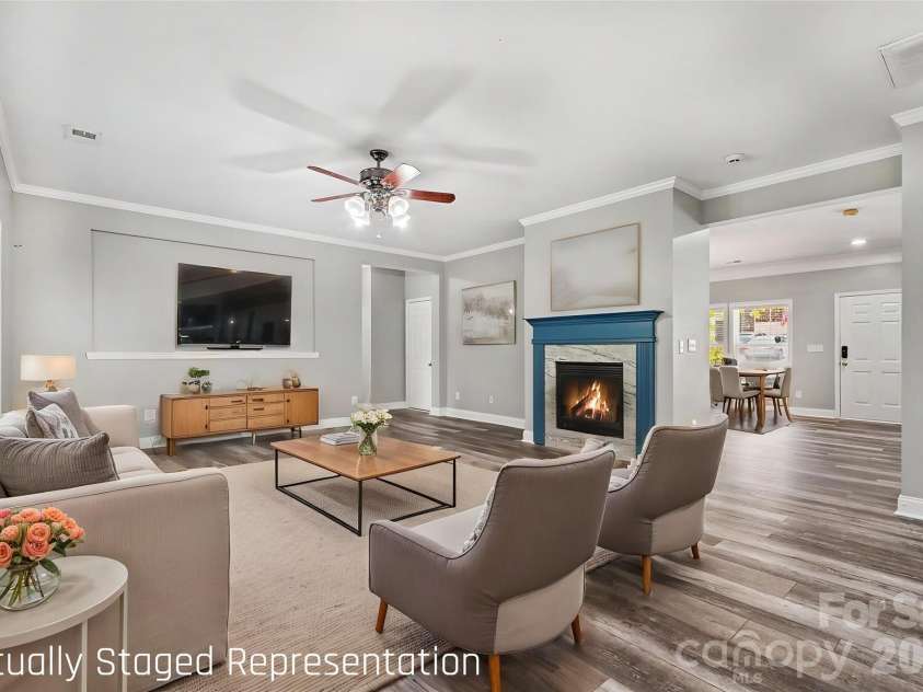 325 Mount Side Way, Fort Mill, SC 29715.  MLS# CAR4418360, YatesRealty ID 24547. Family Room *Virtually staged*