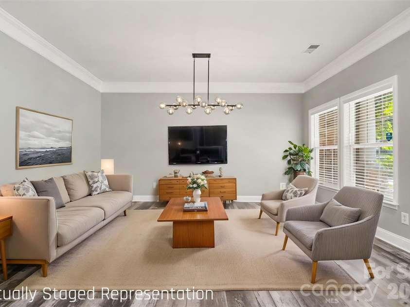 325 Mount Side Way, Fort Mill, SC 29715.  MLS# CAR4418360, YatesRealty ID 24547. Living Room *Virtually Staged*