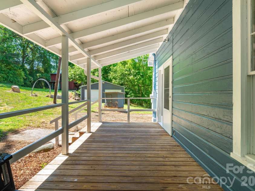 141 Coxe Road, Rutherfordton, NC 28139.  MLS# CAR4383067, YatesRealty ID 24548. Rear Porch