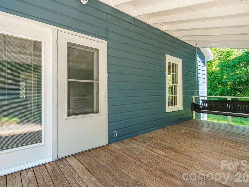 141 Coxe Road, Rutherfordton, NC 28139.  MLS# CAR4383067, YatesRealty ID 24548. Rear Porch 
