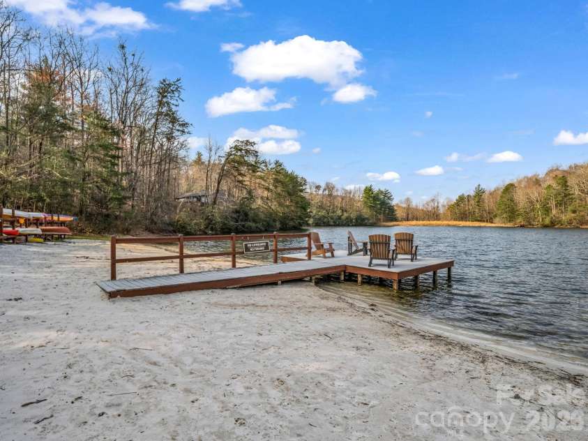 737 Melrose Mountain Road, Tryon, NC 28782.  MLS# CAR4380872, YatesRealty ID 24564. Dock at Swimming Lake