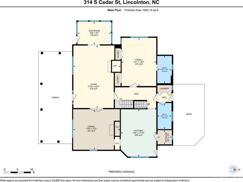 314 Cedar Street, Lincolnton, NC 28092.  MLS# CAR4381712, YatesRealty ID 24565. Floor Plan