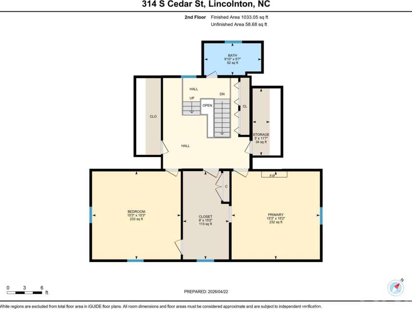 314 Cedar Street, Lincolnton, NC 28092.  MLS# CAR4381712, YatesRealty ID 24565. Floor Plan