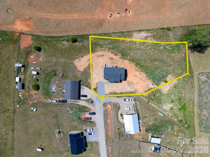 33 Pilgrims Path Lane, Alexander, NC 28701.  MLS# CAR4374090, YatesRealty ID 24567. Overview of property w/new lines (approximate)