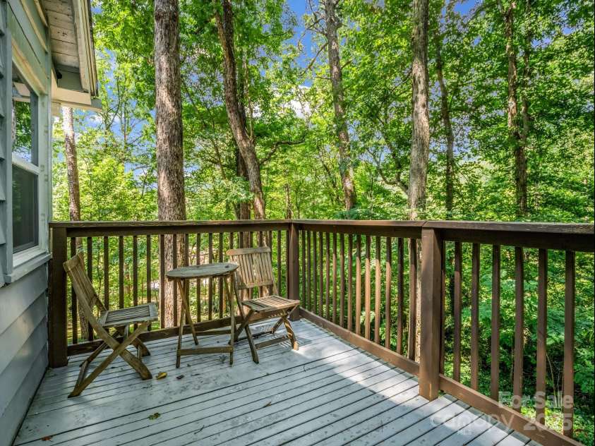 1463 Carolina Drive, Tryon, NC 28782.  MLS# CAR4275838, YatesRealty ID 24578. Private deck off of the primary bedroom