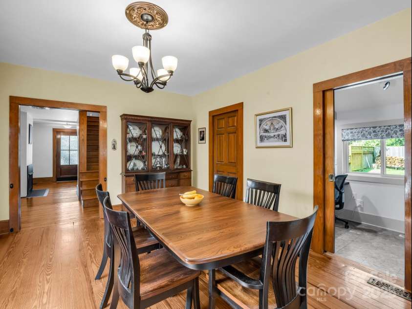 55 Lanier Street, Tryon, NC 28782.  MLS# CAR4276208, YatesRealty ID 24579. Office and laundry have pocket doors