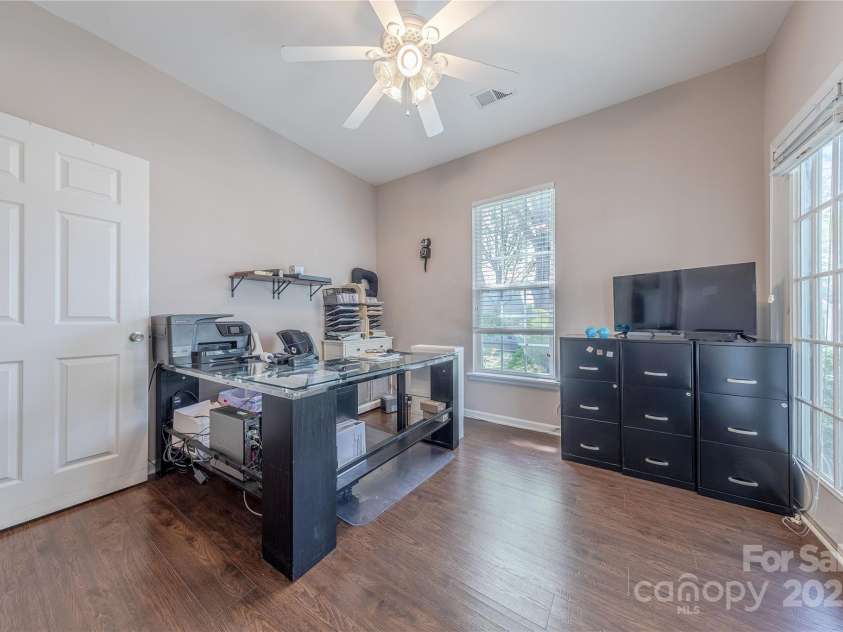8603 Bookwalter Court, Charlotte, NC 28277.  MLS# CAR4286870, YatesRealty ID 24586. Bedroom/Office with side porch access.
