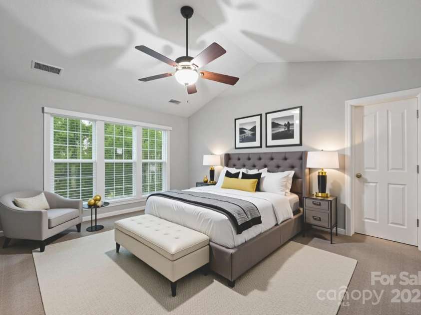 8805 Deerland Court, Huntersville, NC 28078.  MLS# CAR4268981, YatesRealty ID 24592. Virtually staged primary