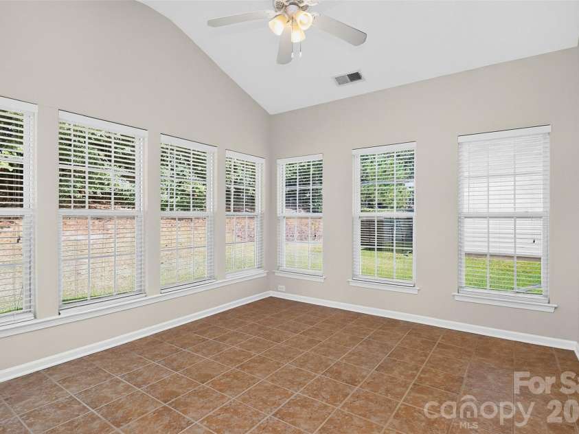7709 Greylock Ridge Road, Matthews, NC 28105.  MLS# CAR4425798, YatesRealty ID 24593. Sunroom