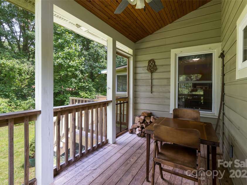 75 Cisco Road, Asheville, NC 28805.  MLS# CAR4277193, YatesRealty ID 24596. Private Deck From the Main Home off one of the Primary Suites