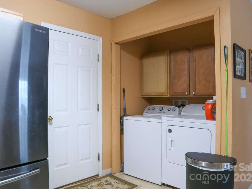 90 Elm Street, Morganton, NC 28655.  MLS# CAR4235791, YatesRealty ID 2460. Laundry Area and Garage Door