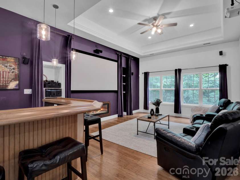 2652 Bedford Place, Concord, NC 28027.  MLS# CAR4368949, YatesRealty ID 24604. Lower level/ basement media room
