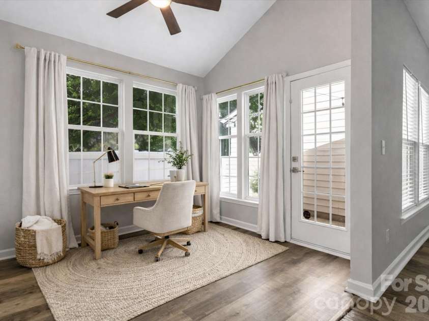 122 Kallie Loop, Mooresville, NC 28117.  MLS# CAR4367976, YatesRealty ID 24608. Office/flex space off living room. Virtually staged. 
