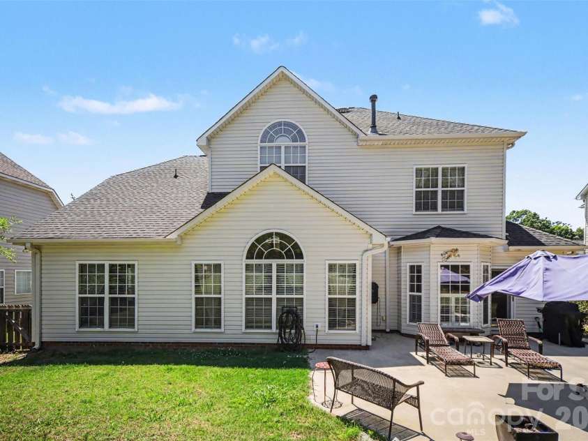 11539 Baystone Place, Concord, NC 28025.  MLS# CAR4382535, YatesRealty ID 24628. Rear view exterior 