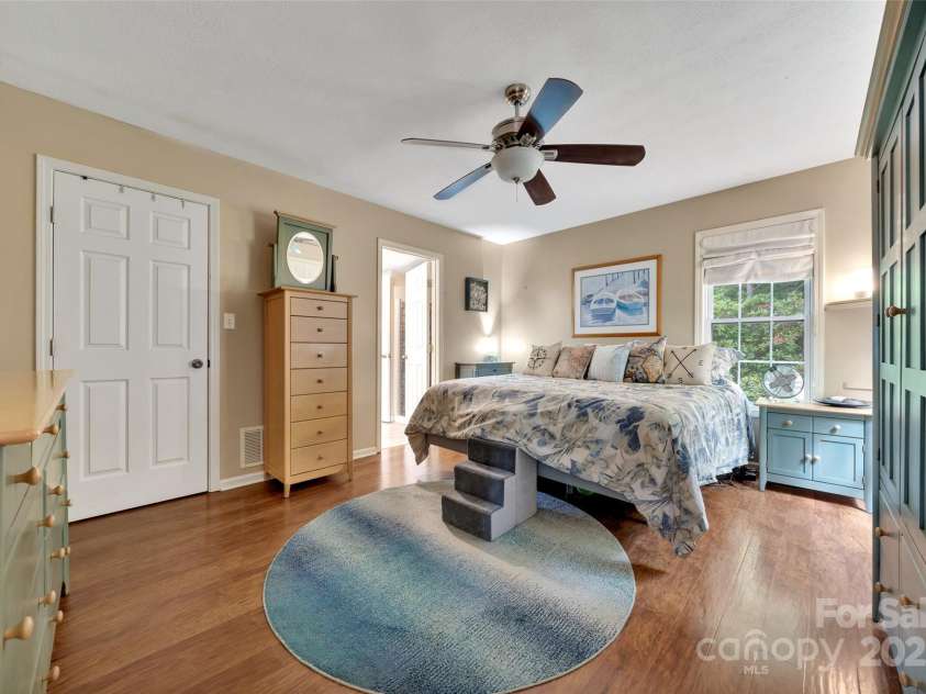 186 Hawks Point Drive, Zirconia, NC 28790.  MLS# CAR4302595, YatesRealty ID 24638. Primary Bedroom