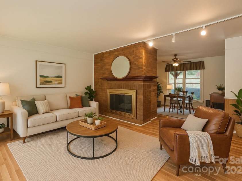 748 East Street, Waynesville, NC 28786.  MLS# CAR4259438, YatesRealty ID 24640. Virtual staging_ Living Room