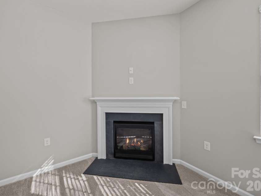 116 Rippling Water Drive, Mount Holly, NC 28120.  MLS# CAR4338264, YatesRealty ID 24647. Gas burning fireplace.