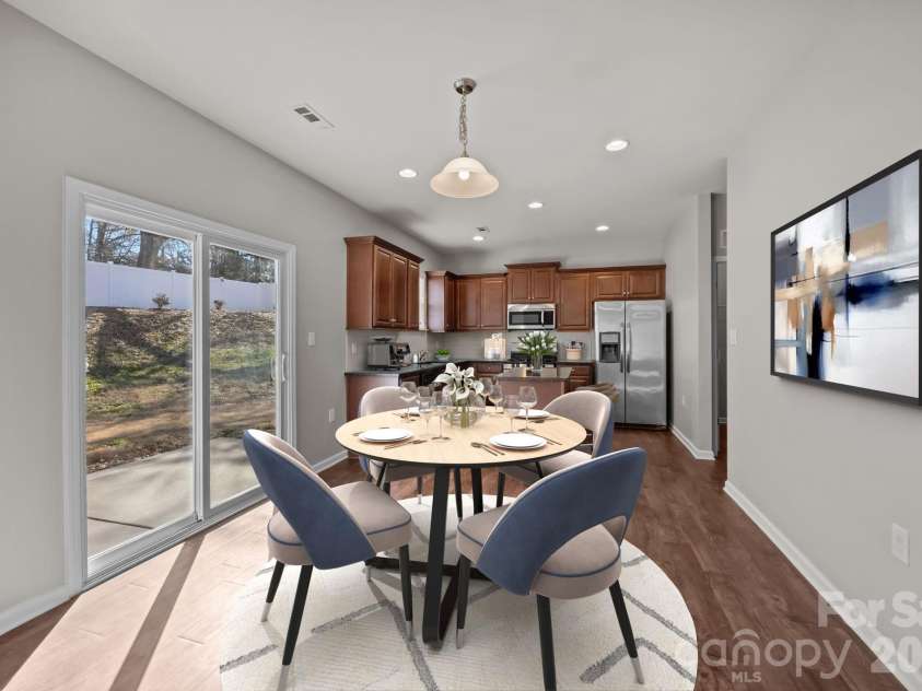 116 Rippling Water Drive, Mount Holly, NC 28120.  MLS# CAR4338264, YatesRealty ID 24647. Virtually staged dinette.