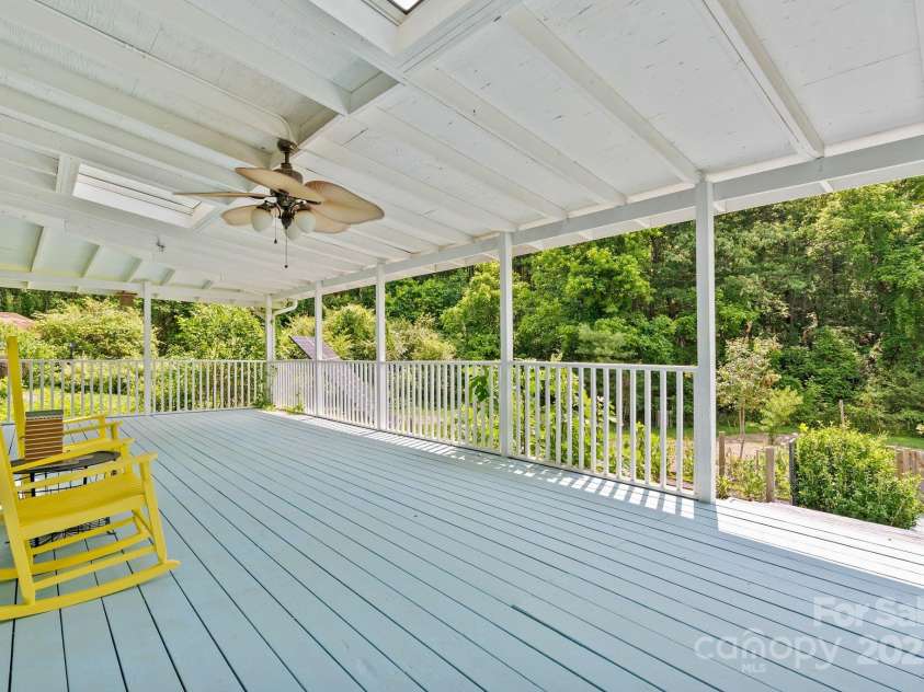 20 Pickens Lane, Weaverville, NC 28787.  MLS# CAR4267121, YatesRealty ID 24647. Porch facing back yard