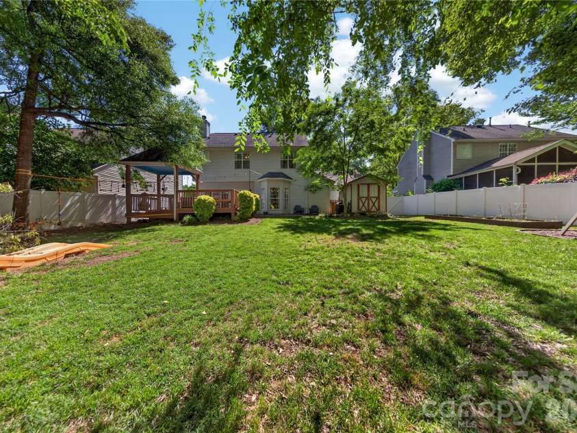 3910 Longwood Drive, Concord, NC 28027.  MLS# CAR4381848, YatesRealty ID 24651. Large Backyard